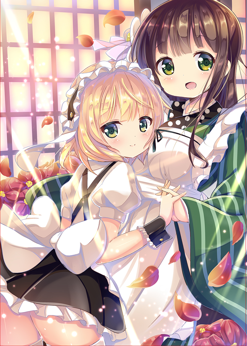 kirima syaro and ujimatsu chiya (gochuumon wa usagi desu ka?) drawn by kurou_(quadruple_zero)