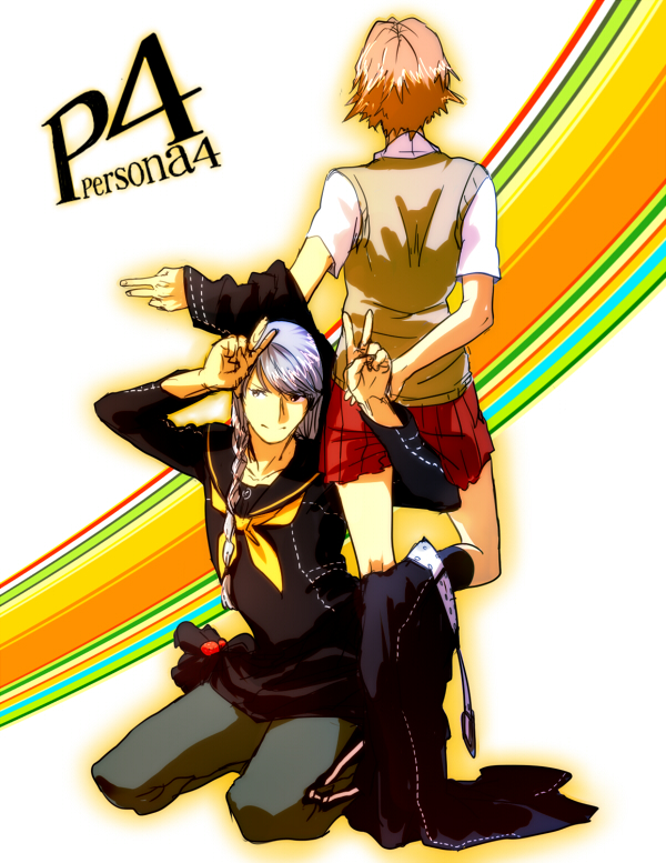 narukami yu and hanamura yousuke (persona and 1 more) drawn by serori_(koredemoka)