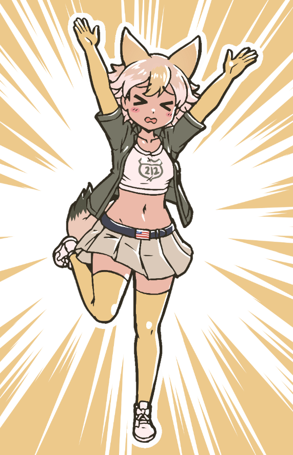 coyote (kemono friends and 1 more) drawn by acesrulez