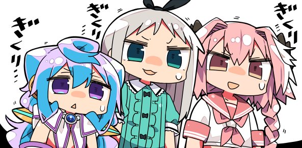 astolfo, hacka doll 3, and kanzaki hideri (fate and 3 more) drawn by kanikama