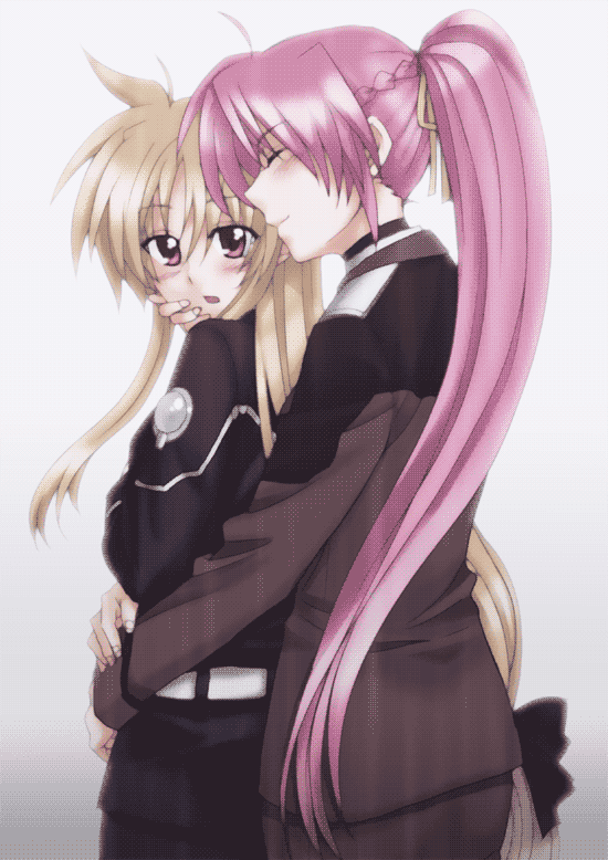 fate testarossa and signum (lyrical nanoha and 1 more) drawn by hachi_(hachikai)