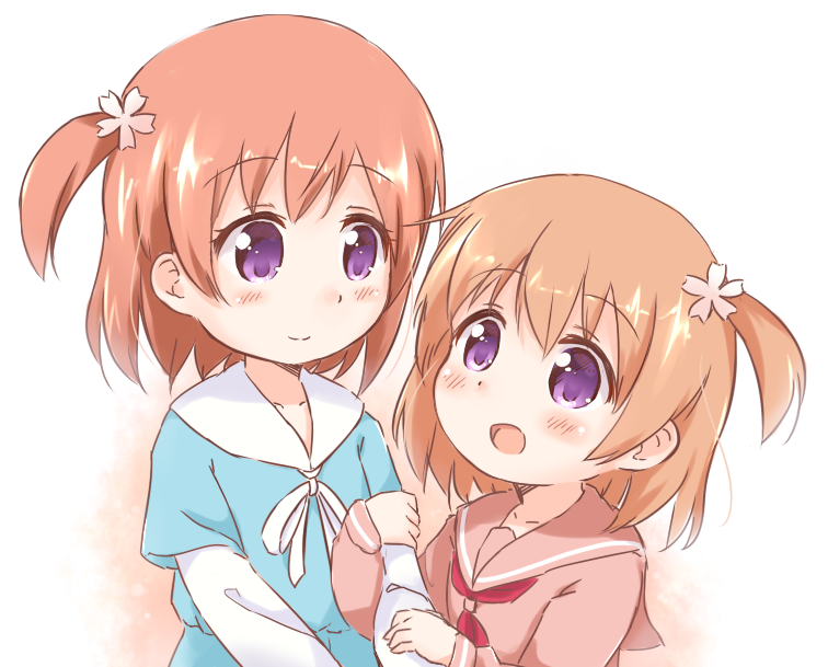 hoto cocoa and hoto mocha (gochuumon wa usagi desu ka?) drawn by araki495