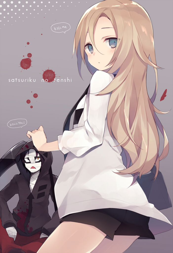 rachel gardner and isaac foster (satsuriku no tenshi) drawn by enomoto_hina