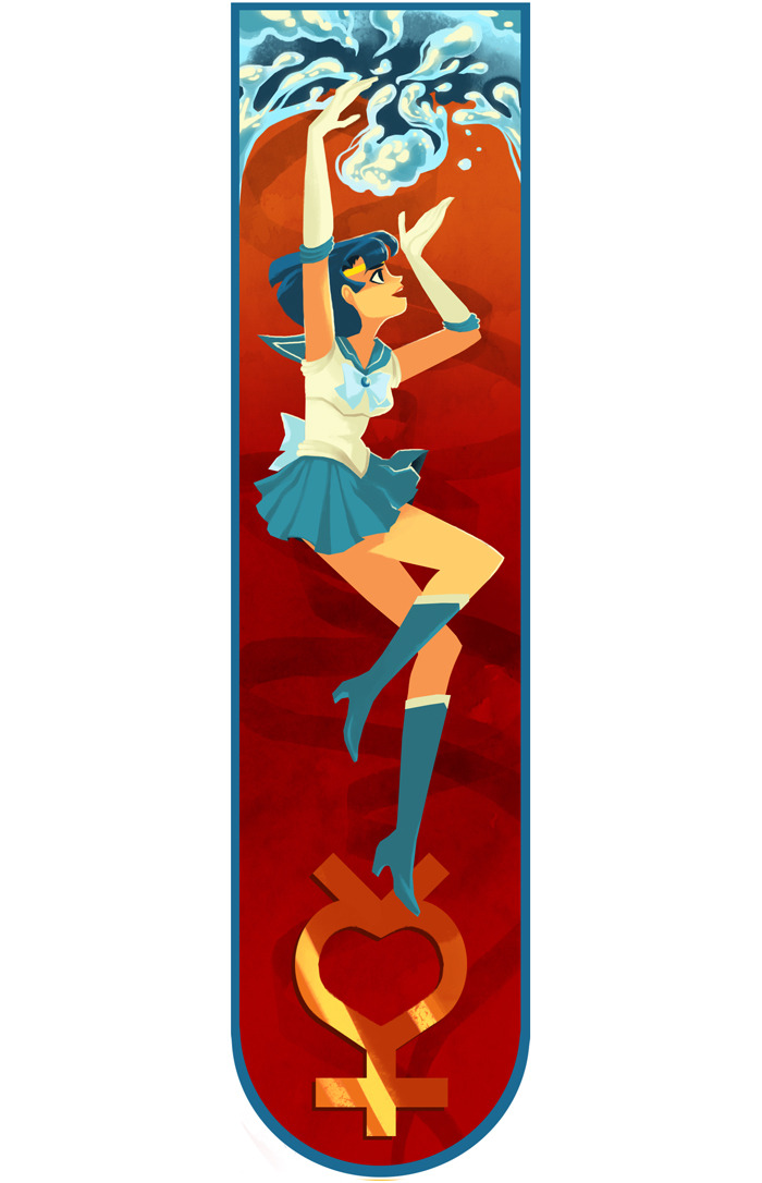 mizuno ami and sailor mercury (bishoujo senshi sailor moon) drawn by pikipouet