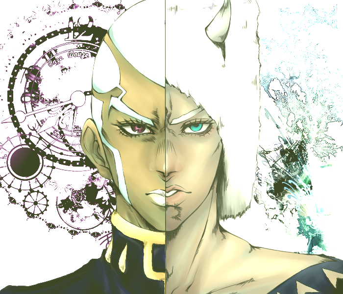 enrico pucci and weather report (jojo no kimyou na bouken and 1 more) drawn by maltusamasa