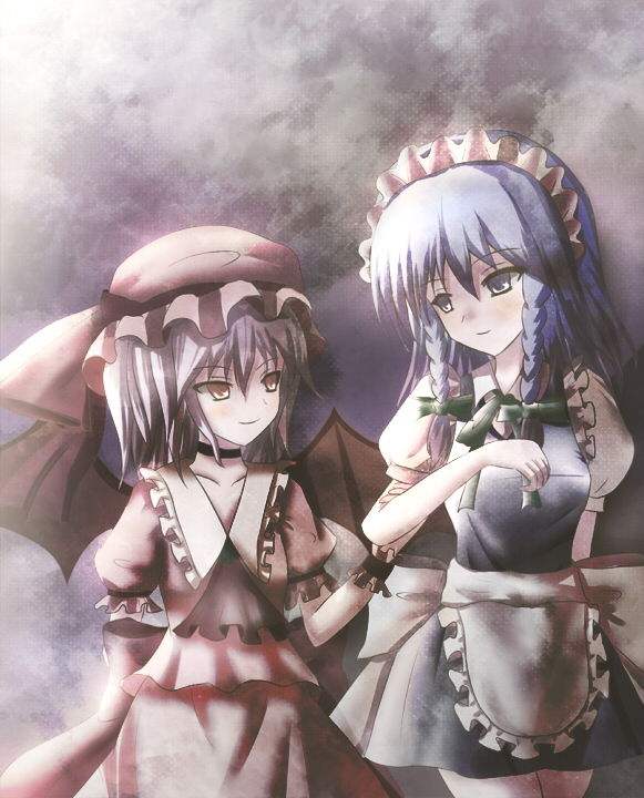 remilia scarlet and izayoi sakuya (touhou) drawn by non_(nobu)