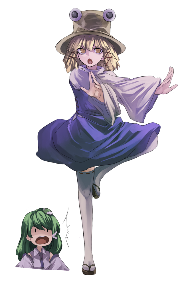 kochiya sanae and moriya suwako (touhou) drawn by eredhen