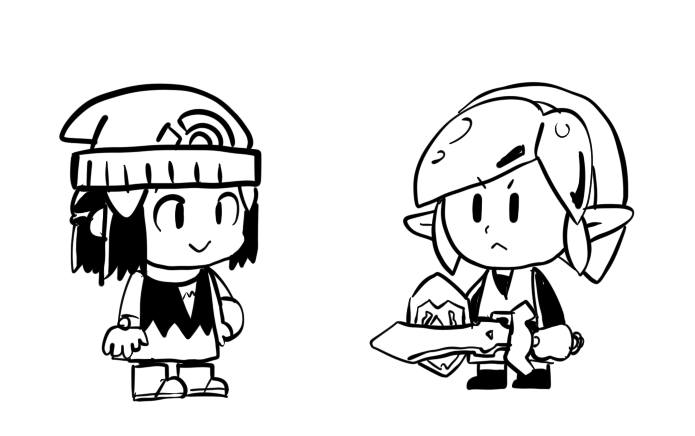 link and dawn (pokemon and 3 more) drawn by totototo