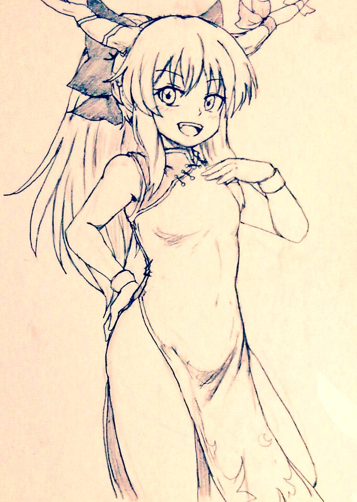 ibuki suika (touhou) drawn by d-m_(dii_emu)