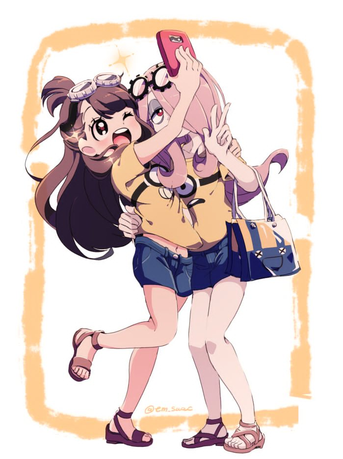 kagari atsuko, sucy manbavaran, and minion (little witch academia and 1 more) drawn by tama_(tm_suac)