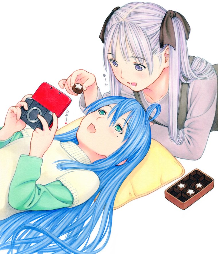 hiiragi kagami and izumi konata (lucky star) drawn by yug_(ekaki)