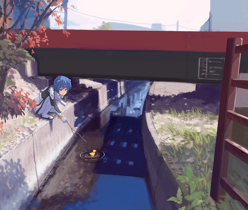 ayanami rei (neon genesis evangelion) drawn by nitoren