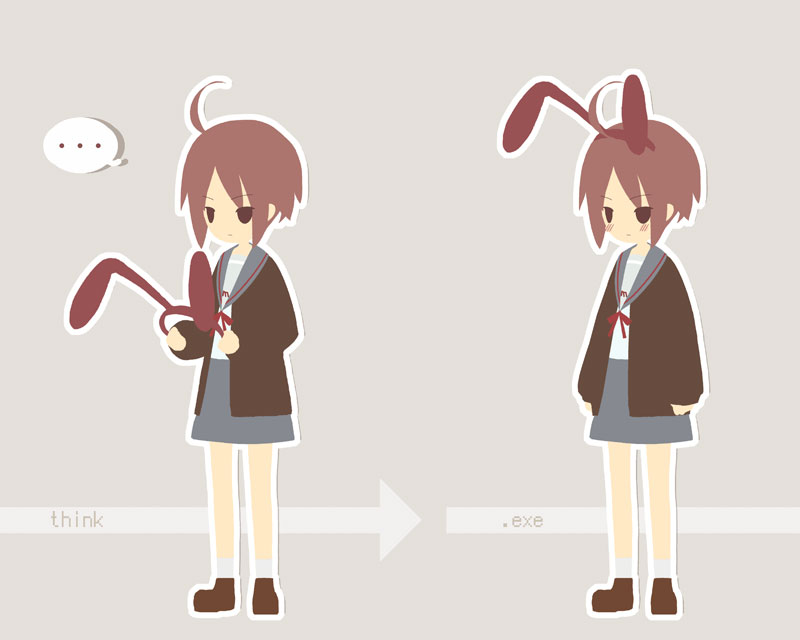 nagato yuki (suzumiya haruhi no yuuutsu) drawn by shirohanamame_taichou
