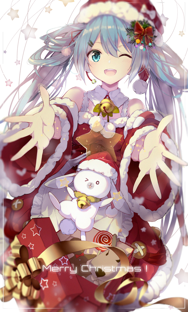hatsune miku and rabbit yukine (vocaloid) drawn by linfi-muu