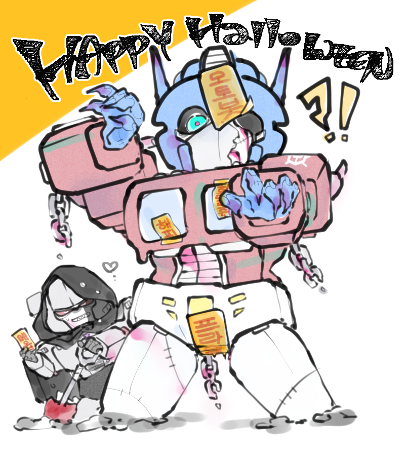 optimus prime and megatron (transformers and 1 more) drawn by seo_daming