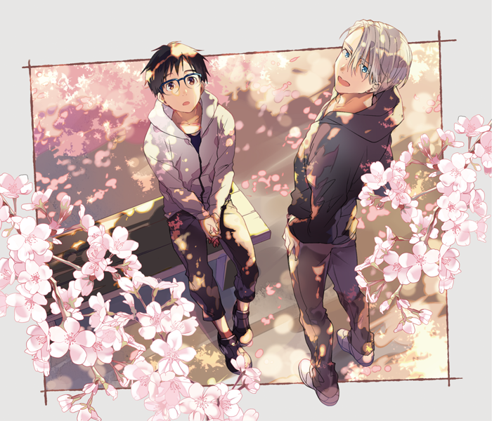 katsuki yuuri and viktor nikiforov (yuri!!! on ice) drawn by kuroemon