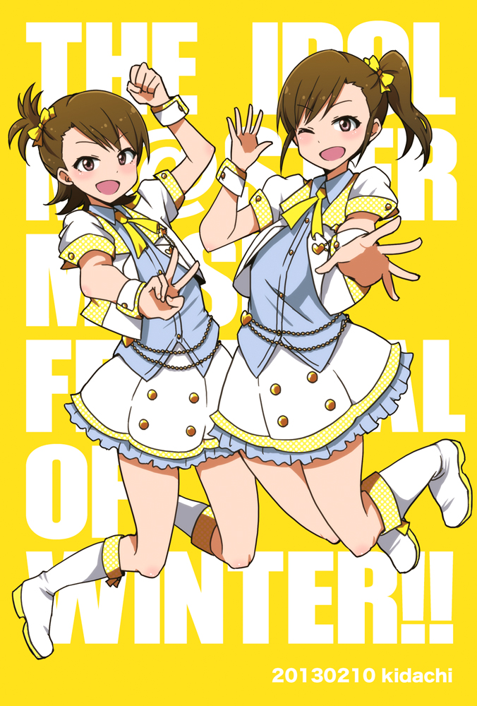 futami mami and futami ami (idolmaster and 1 more) drawn by kidachi