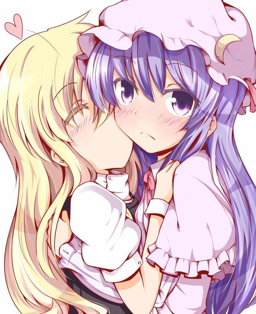 kirisame marisa and patchouli knowledge (touhou) drawn by chata_maru_(irori_sabou)