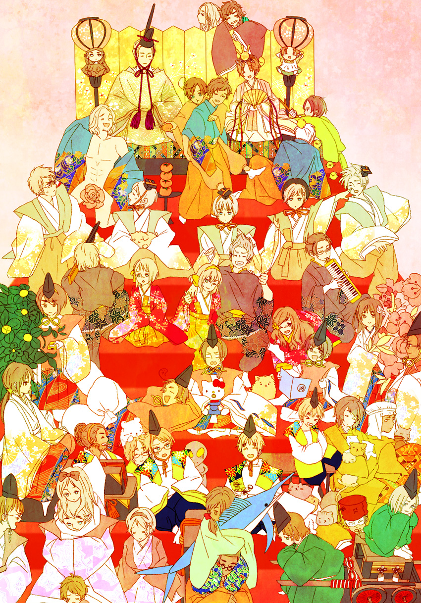 america, united kingdom, japan, russia, china, and 44 more (axis powers hetalia) drawn by ottottoo