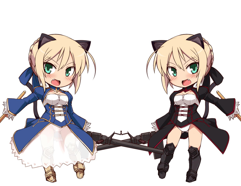 artoria pendragon, saber, and heinrike prinzessin zu sayn-wittgenstein (fate and 3 more) drawn by null_(nyanpyoun)
