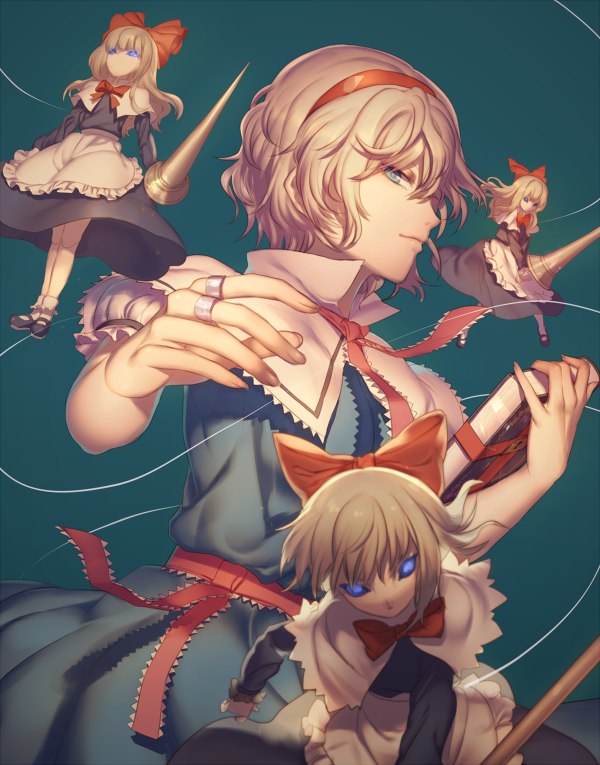 alice margatroid and shanghai doll (touhou) drawn by kikugetsu