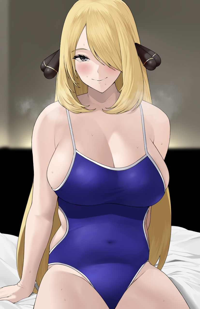 cynthia (pokemon and 1 more) drawn by rinrin_(user_tvcf4347)