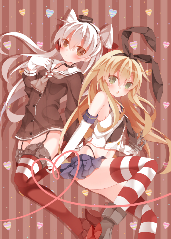 shimakaze and amatsukaze (kantai collection) drawn by mogu_(au1127)