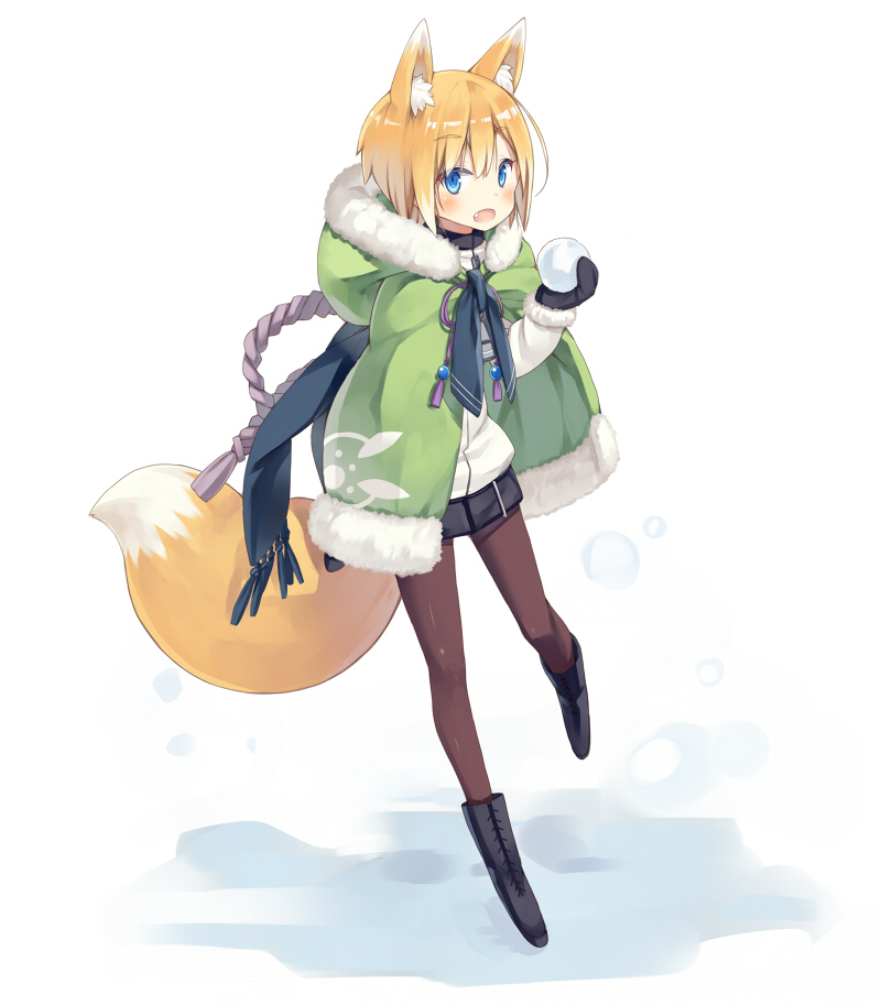 shiratama kitsune (original) drawn by poco_(asahi_age)