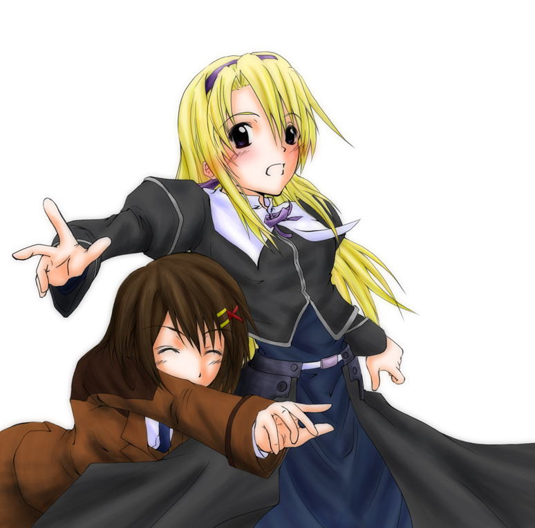 yagami hayate and carim gracia (lyrical nanoha and 1 more) drawn by gakura_(artist)