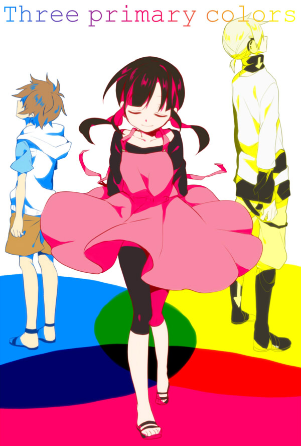 konoha, amamiya hibiya, and asahina hiyori (kagerou project and 1 more) drawn by yamabukiiro