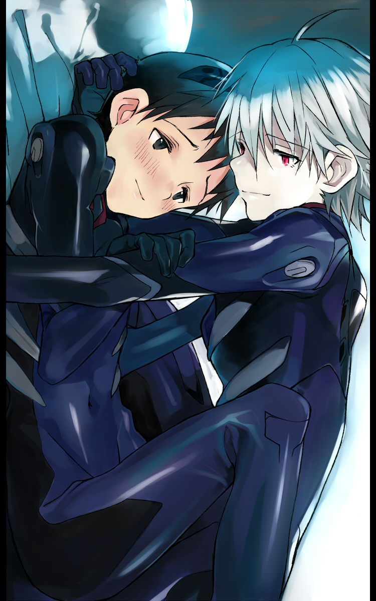 ikari shinji and nagisa kaworu (neon genesis evangelion and 2 more) drawn by coin_rand