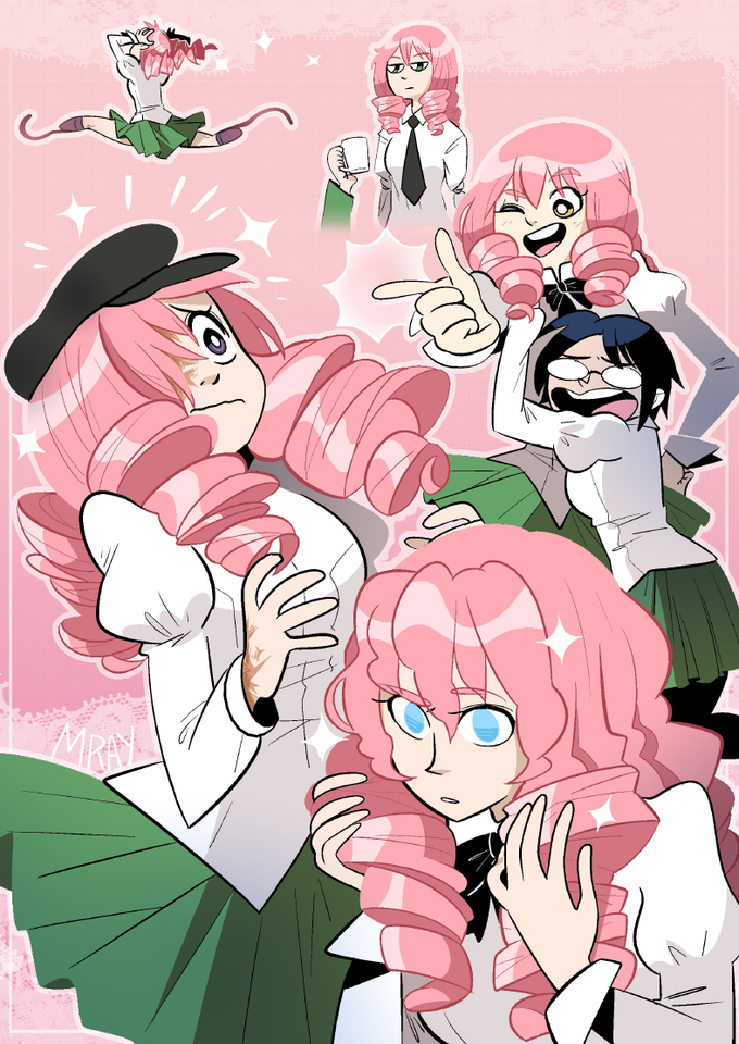 ikezawa hanako, satou lilly, tezuka rin, ibarazaki emi, hakamichi shizune, and 1 more (katawa shoujo) drawn by monica_ray