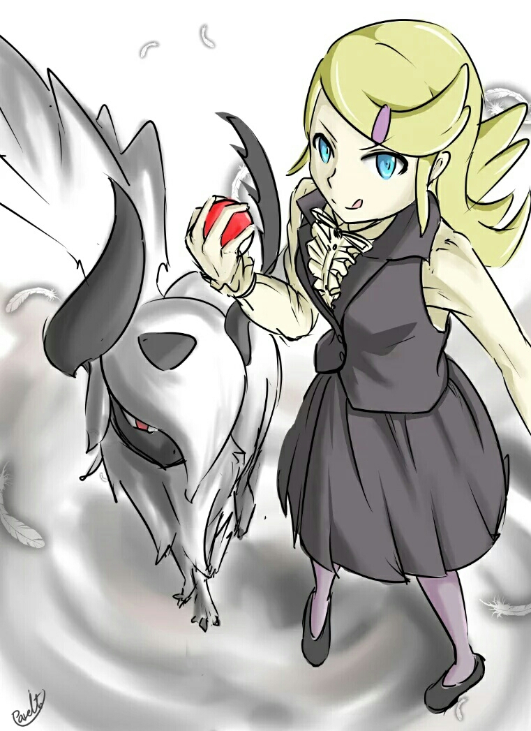absol, ace trainer, mega absol, and astrid (pokemon and 1 more) drawn by pareito_(13986881)