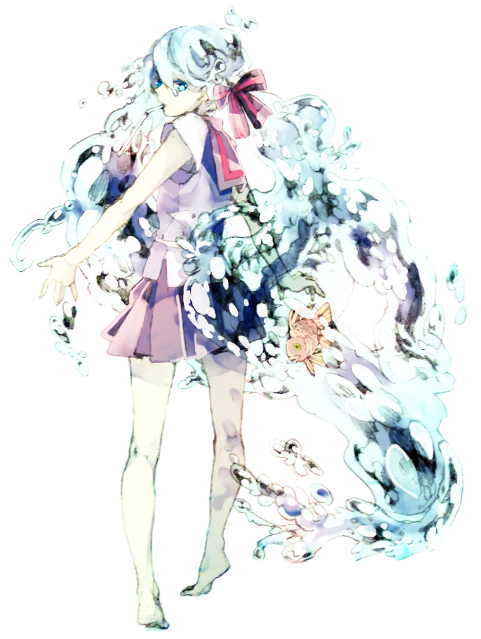 hatsune miku and bottle miku (vocaloid) drawn by kugifumi_rinne