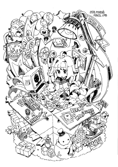 alice and deemo (deemo and 1 more) drawn by punew