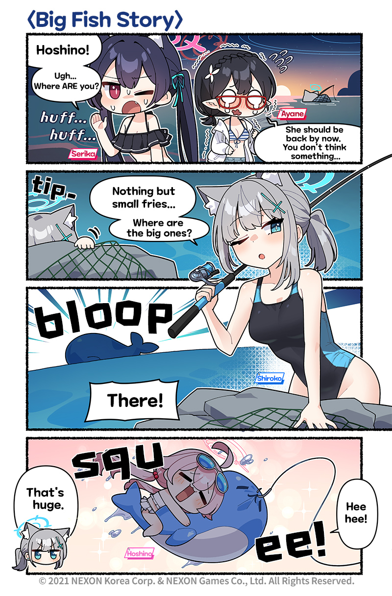shiroko, hoshino, serika, and ayane (blue archive) drawn by donmin_h
