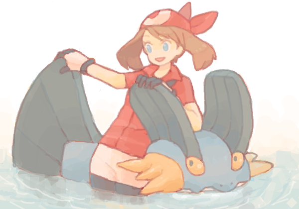 may and swampert (pokemon and 1 more) drawn by ikra_(katacoly)