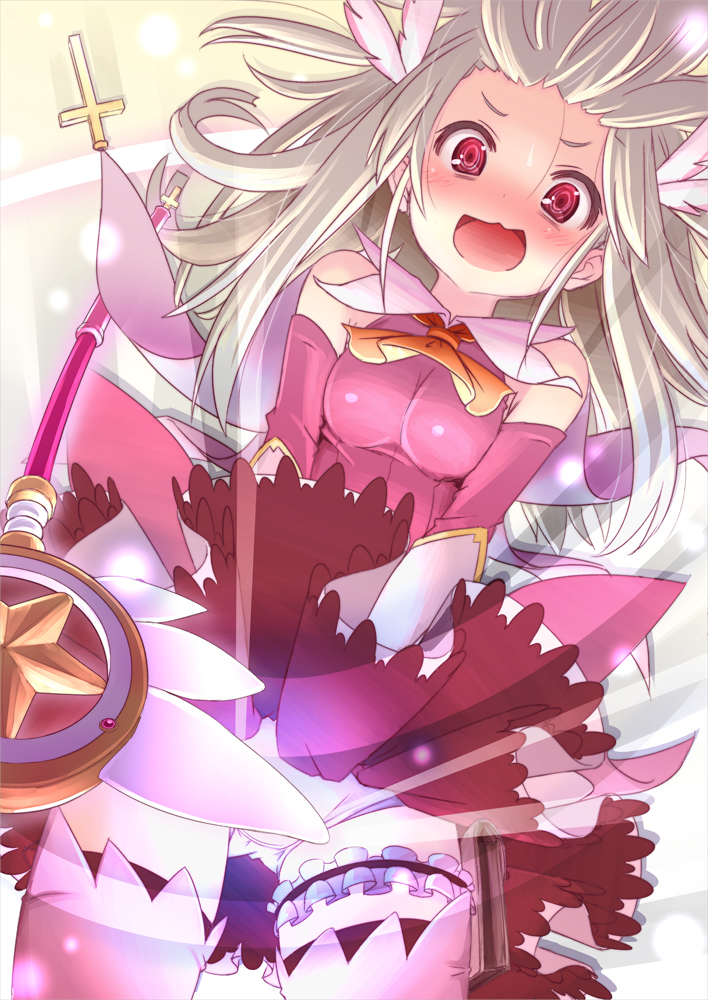 illyasviel von einzbern, prisma illya, and magical ruby (fate and 1 more) drawn by fujisaki_yuu