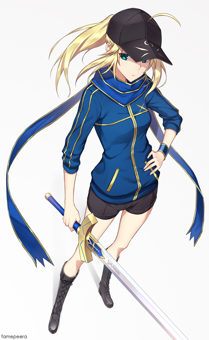 artoria pendragon and mysterious heroine x (fate and 1 more) drawn by famepeera