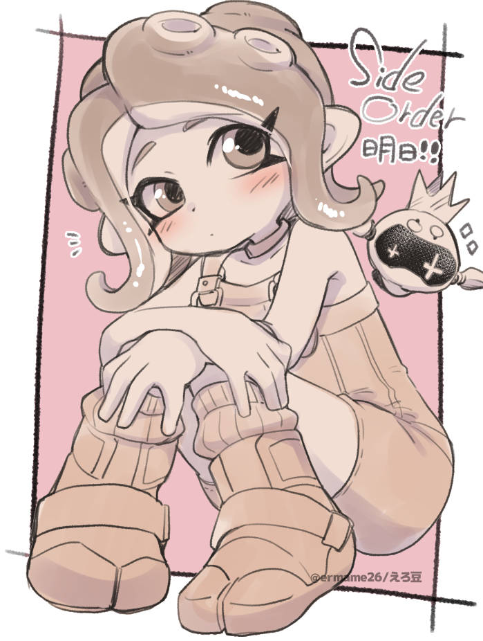 octoling player character, octoling girl, pearl, agent 8, and pearl drone (splatoon and 2 more) drawn by eromame