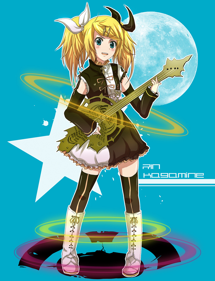 kagamine rin (vocaloid and 1 more) drawn by hirano_yui