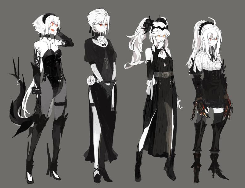 vione, roar, mashell, and javelin (original and 1 more) drawn by siirakannu