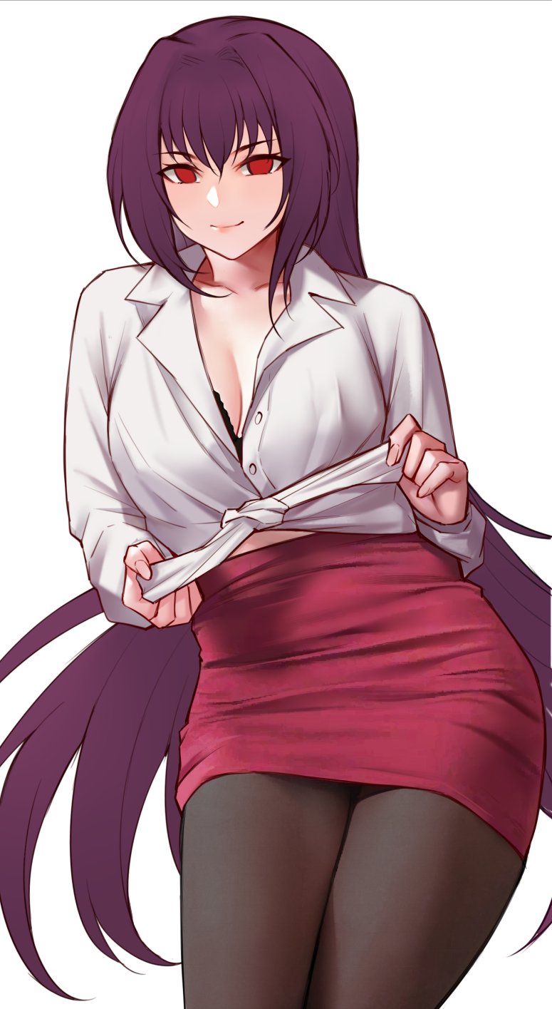 scathach (fate and 1 more) drawn by hua-j