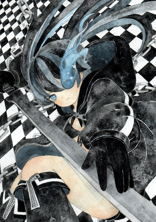 black rock shooter (black rock shooter) drawn by kotorinome