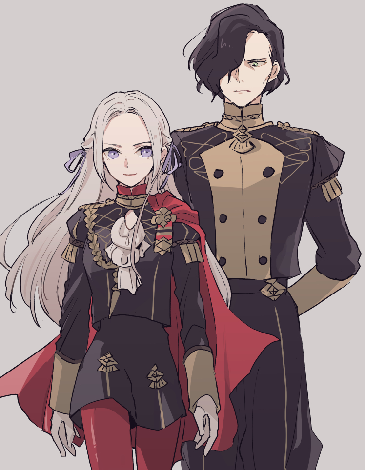 edelgard von hresvelg and hubert von vestra (fire emblem and 1 more) drawn by tenjin_(ahan)