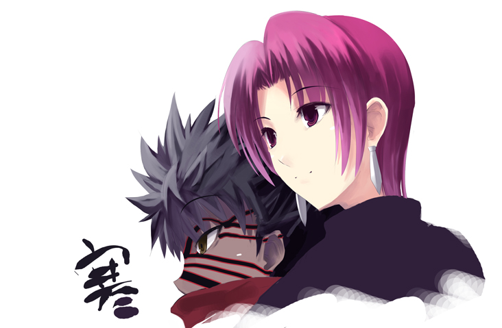 bazett fraga mcremitz and angra mainyu (fate and 2 more) drawn by satomi_(black_scarecrow)