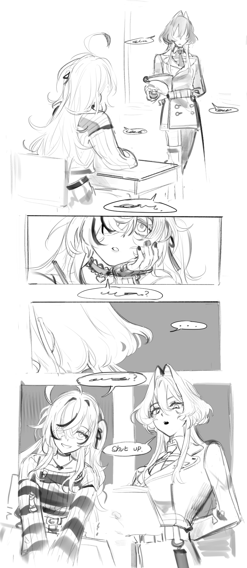 ouro kronii and nanashi mumei (hololive and 1 more) drawn by eus_ing