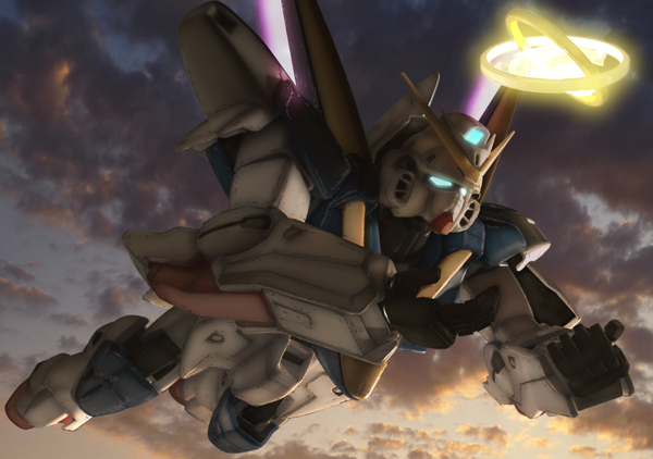 v2 gundam (gundam and 1 more) drawn by robographer