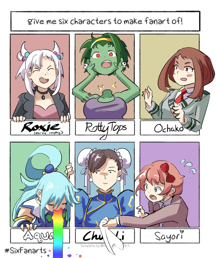 chun-li, marnie, aqua, uraraka ochaco, sayori, and 2 more (pokemon and 7 more) drawn by automatic_giraffe