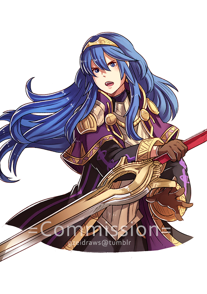 lucina and male robin (fire emblem and 2 more) drawn by gzei